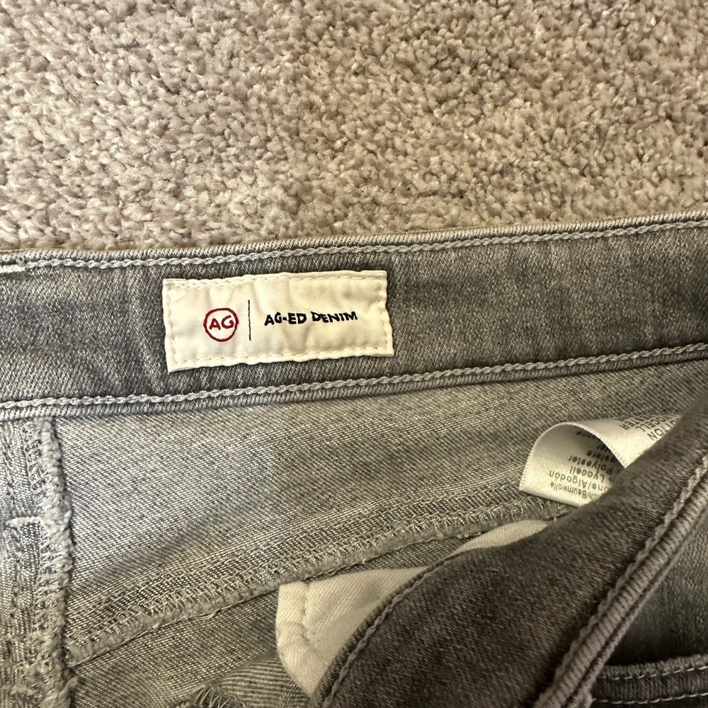 AG Adriano Goldschmied Jeans Womens 31R Gray Mari Crop High Rise Straight - Picture 4 of 6